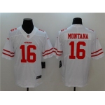 Men's San Francisco 49ers #16 Joe Montana White 2017 Vapor Untouchable Stitched NFL Nike Limited Jersey