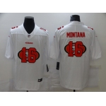 Men's San Francisco 49ers #16 Joe Montana White 2020 Shadow Logo Vapor Untouchable Stitched NFL Nike Limited Jersey