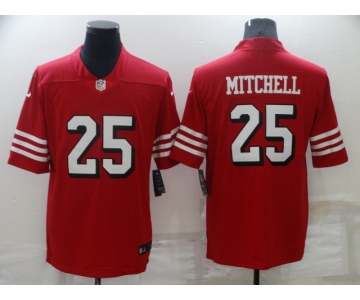 Men's San Francisco 49ers #25 Eli Mitchell New Red 2021 Color Rush Vapor Untouchable Limited Jersey