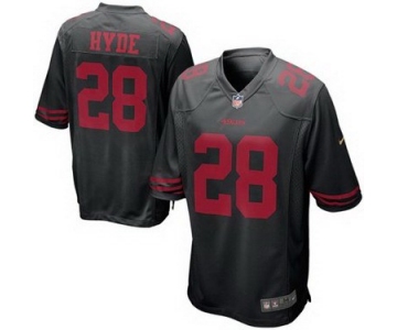 Men's San Francisco 49ers #28 Carlos Hyde 2015 Nike Black Limited Jersey