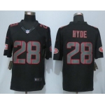 Men's San Francisco 49ers #28 Carlos Hyde Black Impact NFL Nike Limited Jersey