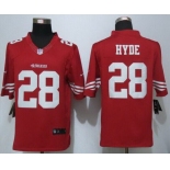 Men's San Francisco 49ers #28 Carlos Hyde Scarlet Red Team Color NFL Nike Limited Jersey