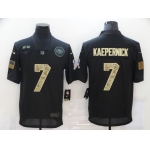 Men's San Francisco 49ers #7 Colin Kaepernick Black Camo 2020 Salute To Service Stitched NFL Nike Limited Jersey