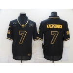Men's San Francisco 49ers #7 Colin Kaepernick Black Gold 2020 Salute To Service Stitched NFL Nike Limited Jersey
