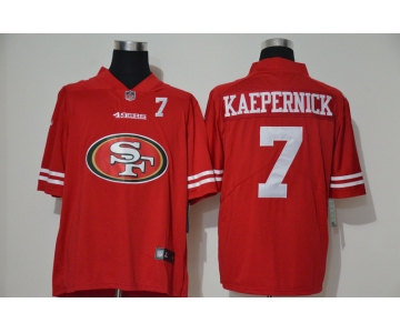 Men's San Francisco 49ers #7 Colin Kaepernick Red 2020 Big Logo Number Vapor Untouchable Stitched NFL Nike Fashion Limited Jersey