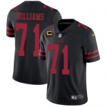 Men's San Francisco 49ers #71 Trent Williams Black With C Patch Vapor Untouchable Limited Stitched Football Jersey
