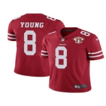 Men's San Francisco 49ers #8 Steve Young Red 2021 75th Anniversary Vapor Untouchable Limited Stitched NFL Jersey