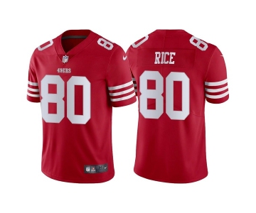 Men's San Francisco 49ers #80 Jerry Rice 2022 New Red Vapor Untouchable Stitched Jersey