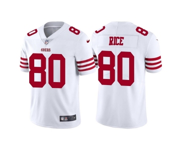 Men's San Francisco 49ers #80 Jerry Rice 2022 New White Vapor Untouchable Stitched Jersey