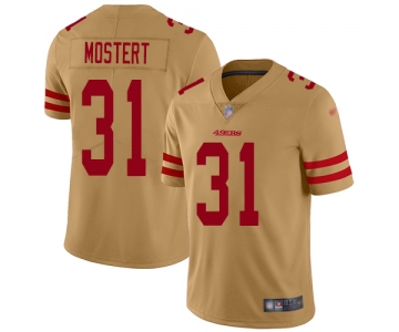 Men's San Francisco 49ers Gold Limited #31 Raheem Mostert Football Inverted Legend Jersey