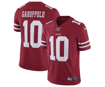 Nike 49ers 10 Jimmy Garoppolo Red 100th Season Vapor Untouchable Limited Jersey