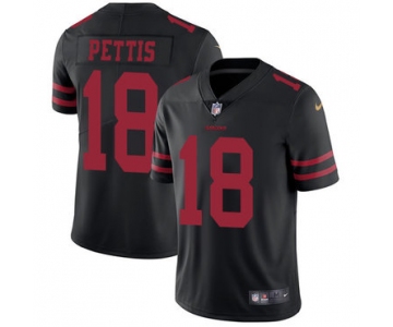 Nike 49ers #18 Dante Pettis Black Alternate Men's Stitched NFL Vapor Untouchable Limited Jersey