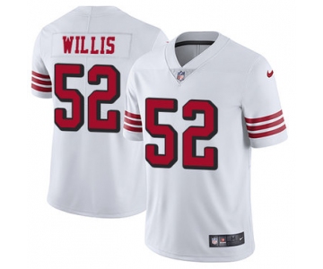 Nike 49ers #52 Patrick Willis White Rush Men's Stitched NFL Vapor Untouchable Limited Jersey