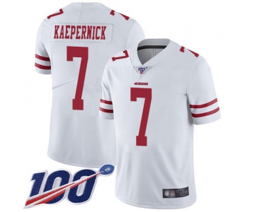 Nike 49ers #7 Colin Kaepernick White Men's Stitched NFL 100th Season Vapor Limited Jersey