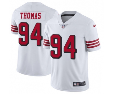 Nike 49ers #94 Solomon Thomas White Rush Men's Stitched NFL Vapor Untouchable Limited Jersey