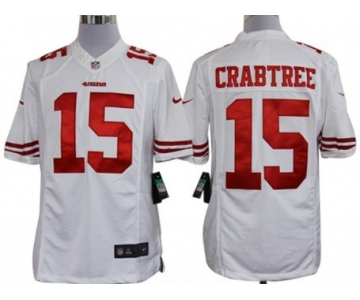 Nike San Francisco 49ers #15 Michael Crabtree White Limited Jersey