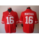 Nike San Francisco 49ers #16 Joe Montana Red Limited Jersey