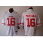 Nike San Francisco 49ers #16 Joe Montana White Limited Jersey