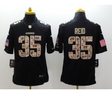 Nike San Francisco 49ers #35 Eric Reid Salute to Service Black Limited Jersey