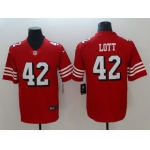 Nike San Francisco 49ers #42 Ronnie Lott Red 2018 Vapor Untouchable Limited Jersey