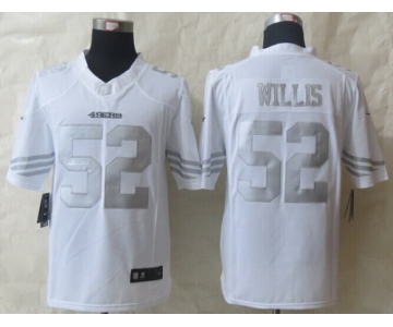 Nike San Francisco 49ers #52 Patrick Willis Platinum White Limited Jersey