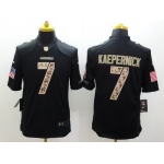 Nike San Francisco 49ers #7 Colin Kaepernick Salute to Service Black Limited Jersey