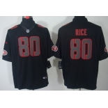 Nike San Francisco 49ers #80 Jerry Rice Black Impact Limited Jersey