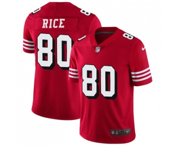 Nike San Francisco 49ers #80 Jerry Rice Red 2018 Vapor Untouchable Limited Jersey