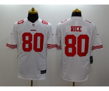 Nike San Francisco 49ers #80 Jerry Rice White Limited Jersey