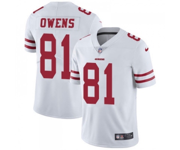Nike San Francisco 49ers #81 Terrell Owens White Men's Stitched NFL Vapor Untouchable Limited Jersey