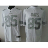 Nike San Francisco 49ers #85 Vernon Davis Platinum White Limited Jersey