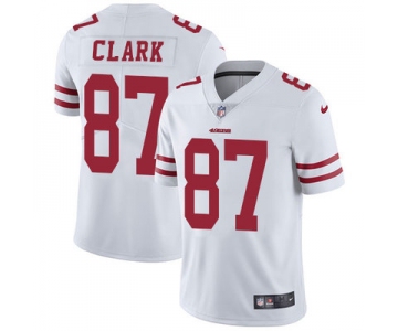 Nike San Francisco 49ers #87 Dwight Clark White Men's Stitched NFL Vapor Untouchable Limited Jersey