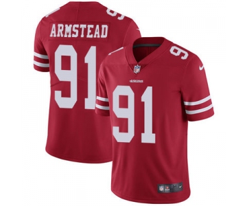 Nike San Francisco 49ers #91 Arik Armstead Red Team Color Men's Stitched NFL Vapor Untouchable Limited Jersey