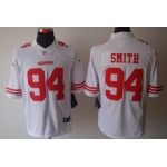 Nike San Francisco 49ers #94 Justin Smith White Limited Jersey