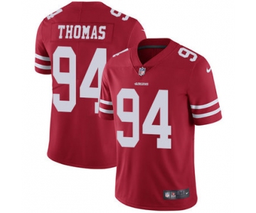 Nike San Francisco 49ers #94 Solomon Thomas Red Team Color Men's Stitched NFL Vapor Untouchable Limited Jersey