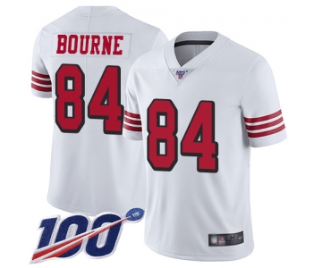 San Francisco 49ers Men's #84 Kendrick Bourne White Limited 100th Season Color Rush Vapor Untouchable Jersey