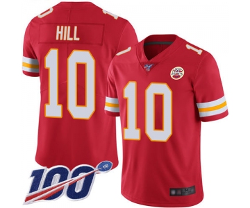 Kansas City Chiefs #10 Tyreek Hill Red Team Color Men's Stitched Football 100th Season Vapor Limited Jersey