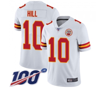Kansas City Chiefs #10 Tyreek Hill White Men's Stitched Football 100th Season Vapor Limited Jersey