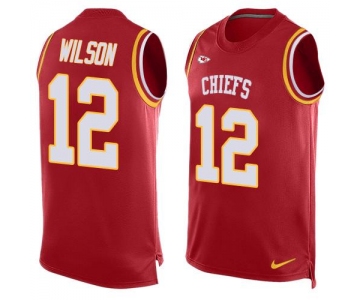 Men's Kansas City Chiefs #12 Albert Wilson Red Hot Pressing Player Name & Number Nike NFL Tank Top Jersey