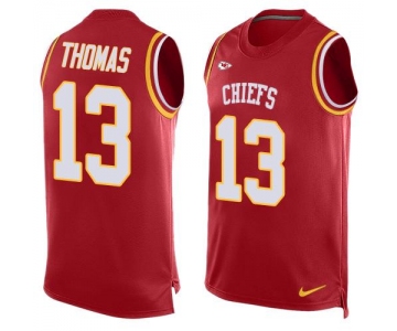Men's Kansas City Chiefs #13 De'Anthony Thomas Red Hot Pressing Player Name & Number Nike NFL Tank Top Jersey