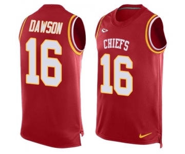 Men's Kansas City Chiefs #16 Len Dawson Red Hot Pressing Player Name & Number Nike NFL Tank Top Jersey
