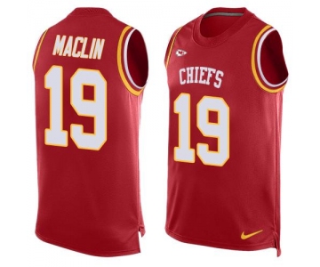 Men's Kansas City Chiefs #19 Jeremy Maclin Red Hot Pressing Player Name & Number Nike NFL Tank Top Jersey