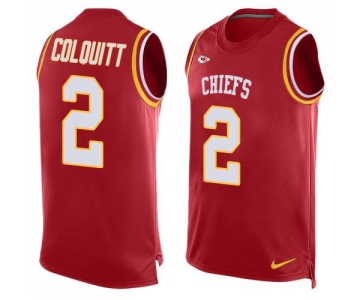 Men's Kansas City Chiefs #2 Dustin Colquitt Red Hot Pressing Player Name & Number Nike NFL Tank Top Jersey