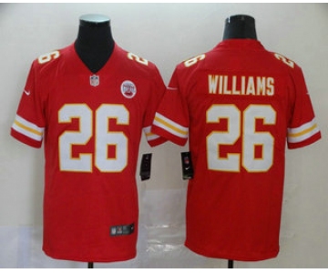 Men's Kansas City Chiefs #26 Damien Williams Red 2017 Vapor Untouchable Stitched NFL Nike Limited Jersey