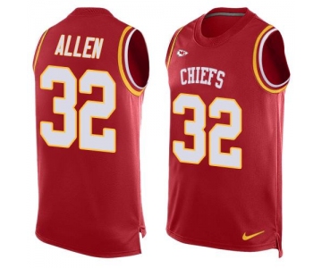 Men's Kansas City Chiefs #32 Marcus Allen Red Hot Pressing Player Name & Number Nike NFL Tank Top Jersey
