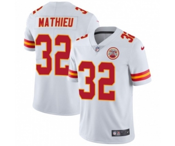 Men's Kansas City Chiefs 32 Tyrann Mathieu White Vapor Untouchable Limited Jersey
