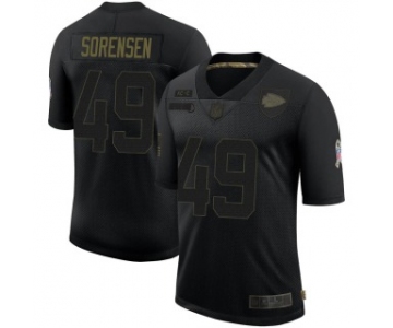 Men's Kansas City Chiefs #49 Daniel Sorensen 2020 Salute To Service Jersey - Limited Black