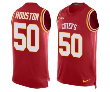 Men's Kansas City Chiefs #50 Justin Houston Red Hot Pressing Player Name & Number Nike NFL Tank Top Jersey