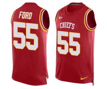 Men's Kansas City Chiefs #55 Dee Ford Red Hot Pressing Player Name & Number Nike NFL Tank Top Jersey