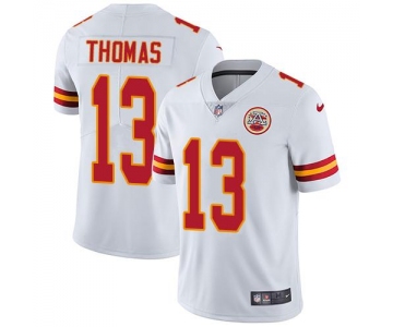 Nike Chiefs #13 De'Anthony Thomas White Men's Stitched NFL Vapor Untouchable Limited Jersey